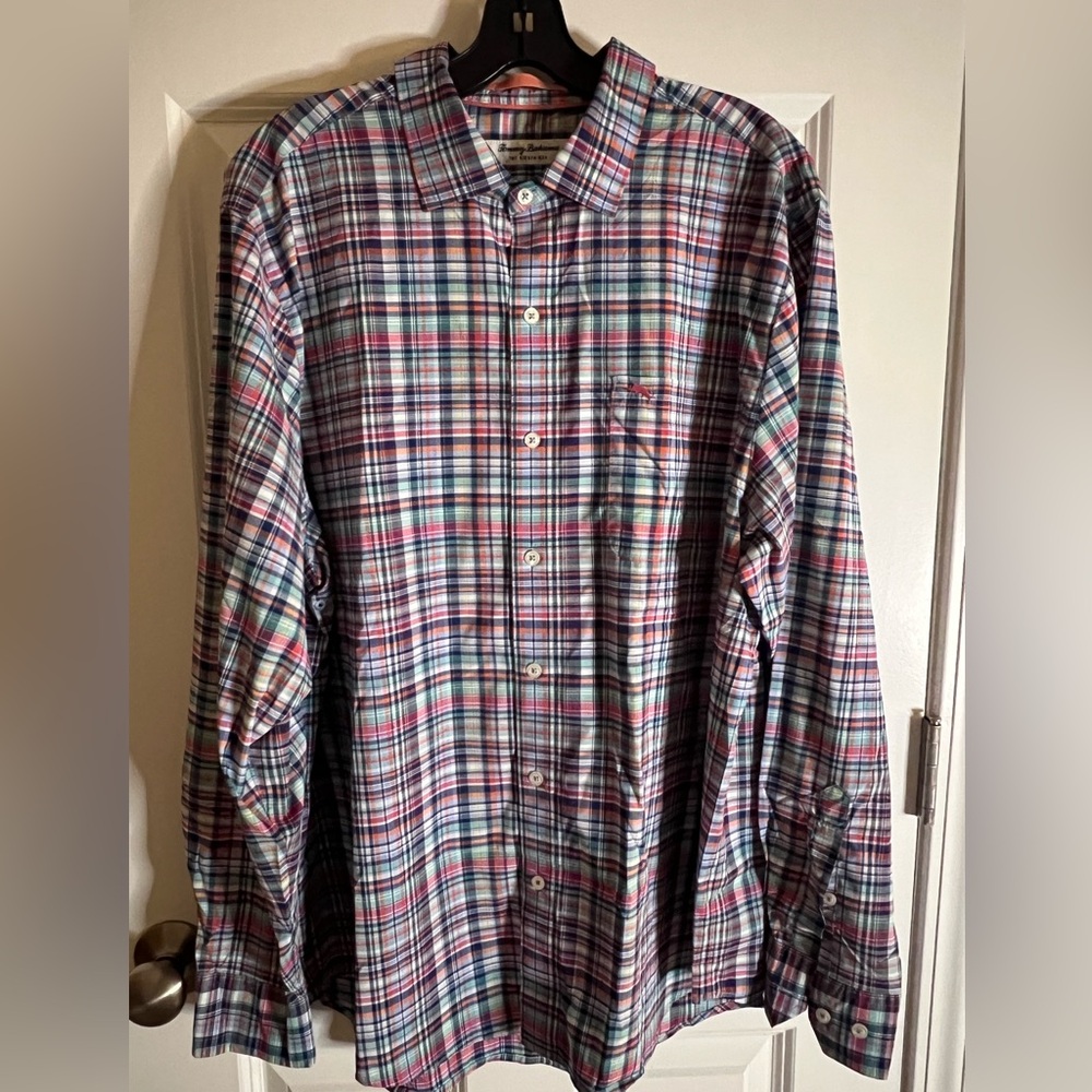 Tommy Bahama Men's Colorful Plaid Button Down Shirt